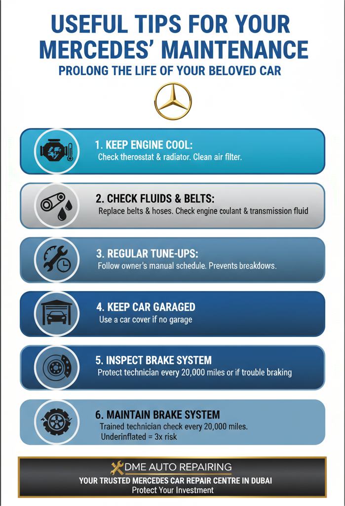Useful Tips for Your Mercedes’ Maintenance - Infographic