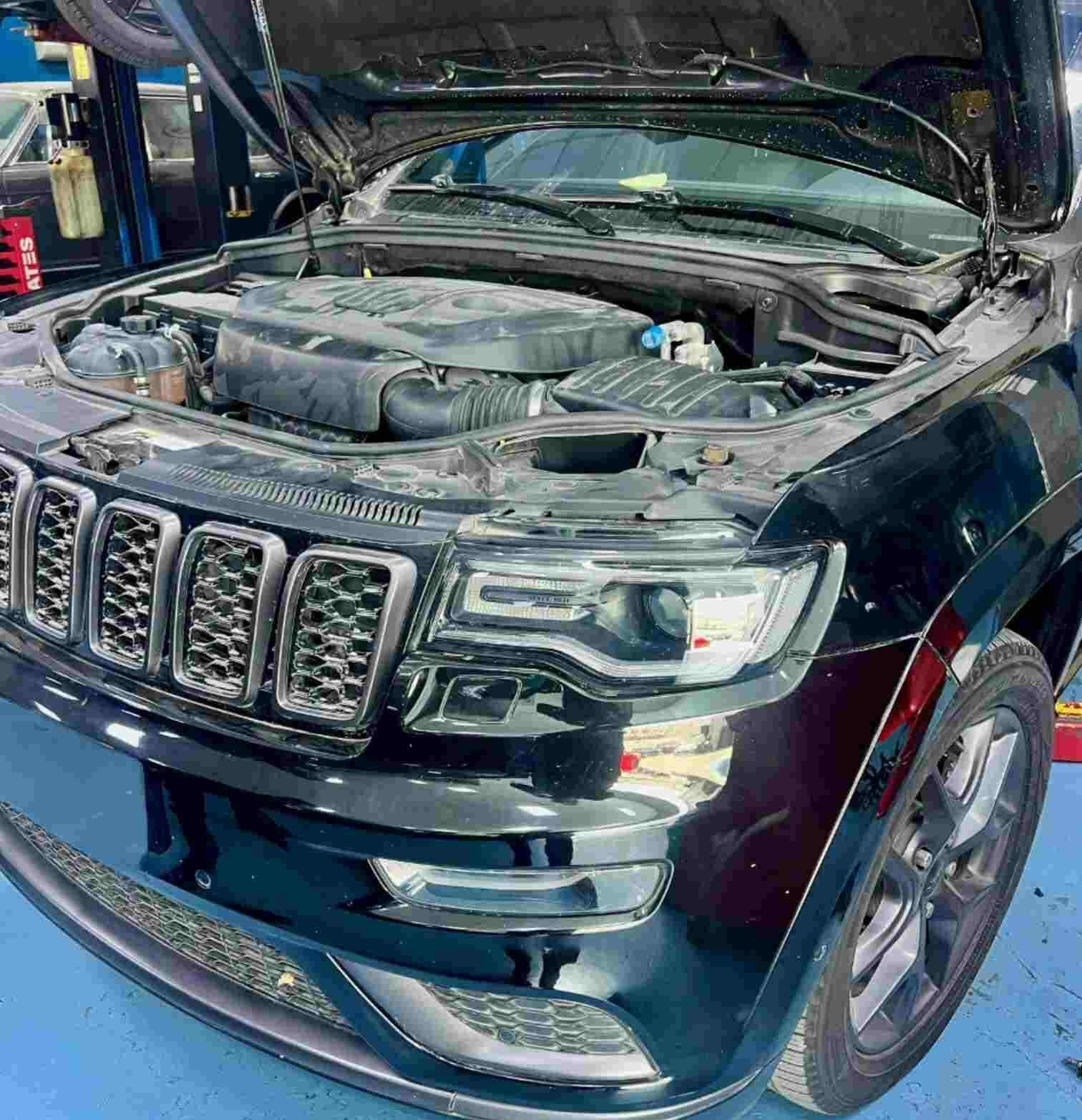 Black Jeep Grand Cherokee Repairing at DME Auto Workshop