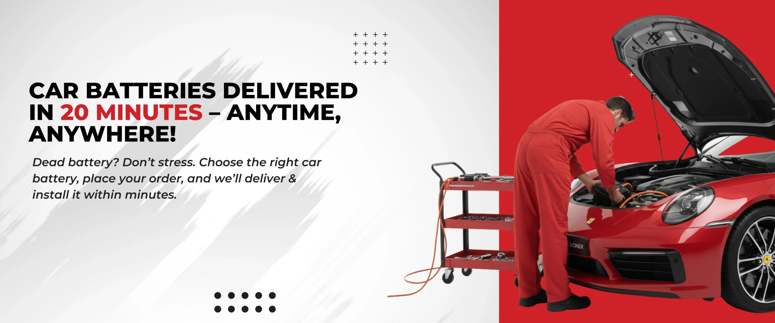 Car Batteries Delivered in 20 Minutes - Anytime, Anywhere!